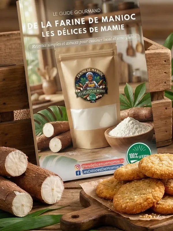 Le Guide gourmand de la farine de manioc, avec cookies et beignets au manioc