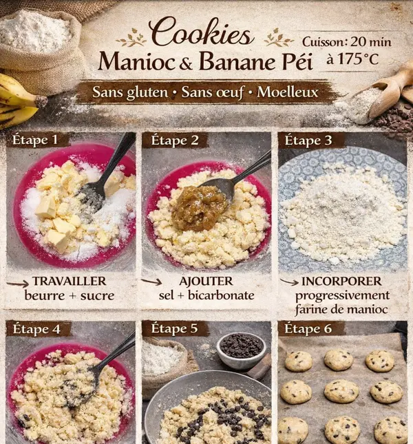 Fiche recette cookies manioc et banane péi