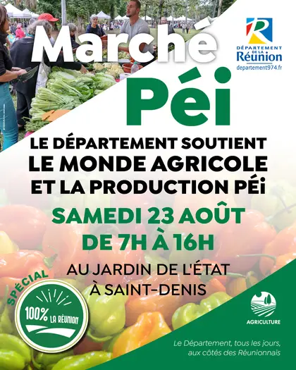 Affiche : Marché Péi spécial 100 % La Réunion